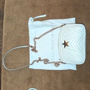Stella McCartney Ivory Faux Python Star Crossbody Bag